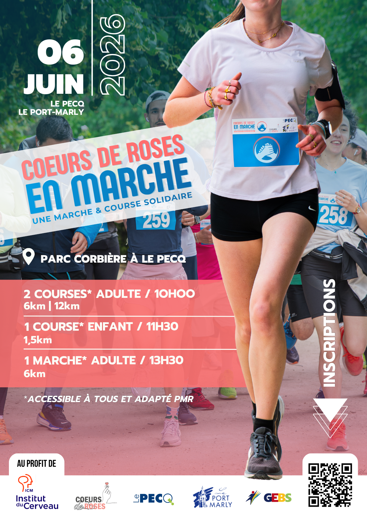 Coeurs de roses en marche : Une marche et course solidaire