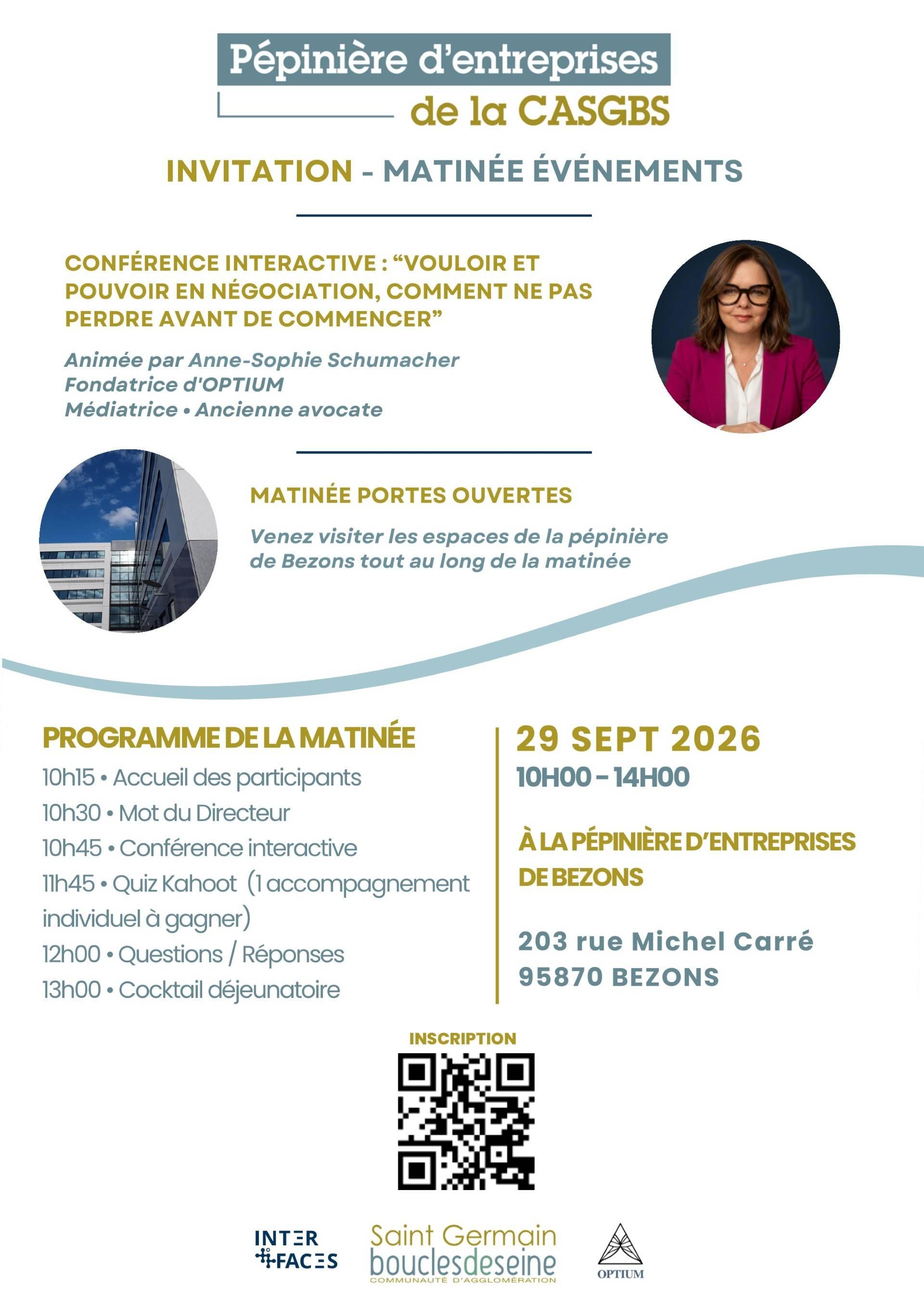  JOURNEE PORTES OUVERTES / CONFERENCE INTERACTIVE : VOULOIR ET POUVOIR EN NEGOCIATION, COMMENT NE P