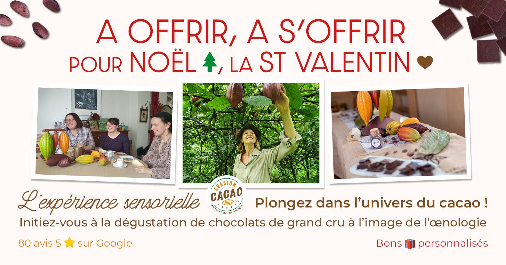 NOUVEAU : L'Expérience dégustation CACAO & CHOCOLAT